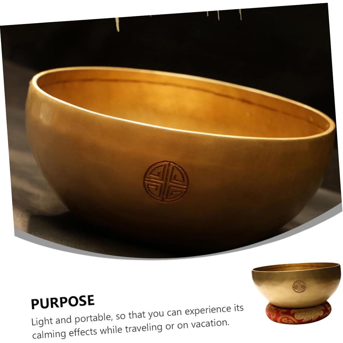 SWOOMEY 1 Set Handmade Singing Bowl Nepal Antique Singing Bowl Meditation Bowl Buddha Sound Bowl Rubber Brake Vacuum Tibetan Bowl Kit Singing