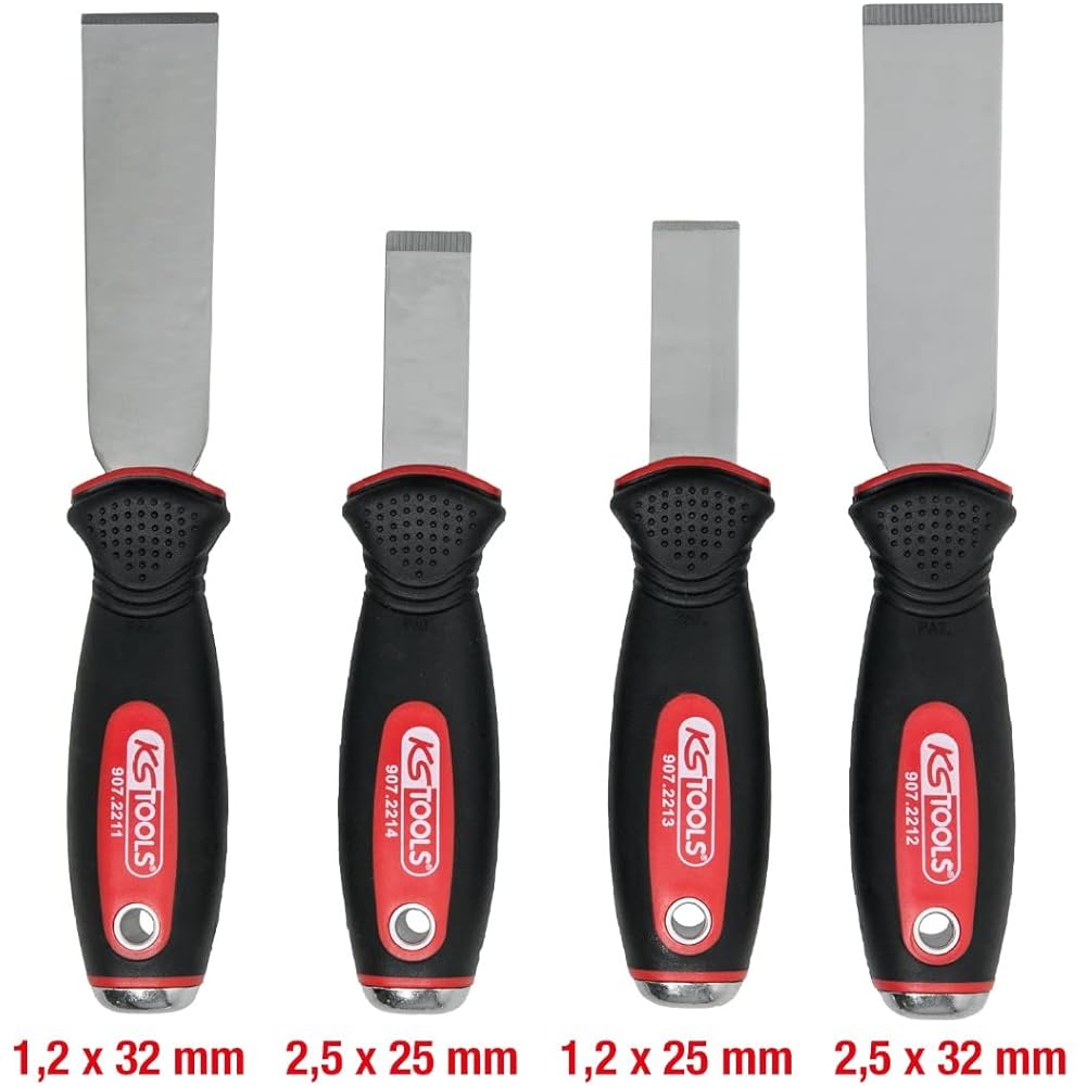 KS TOOLS STAINLESS STEEL Chisel scraper set 4 pcs STAINLESS STEEL Chisel scraper set 4 pcs 907.2210