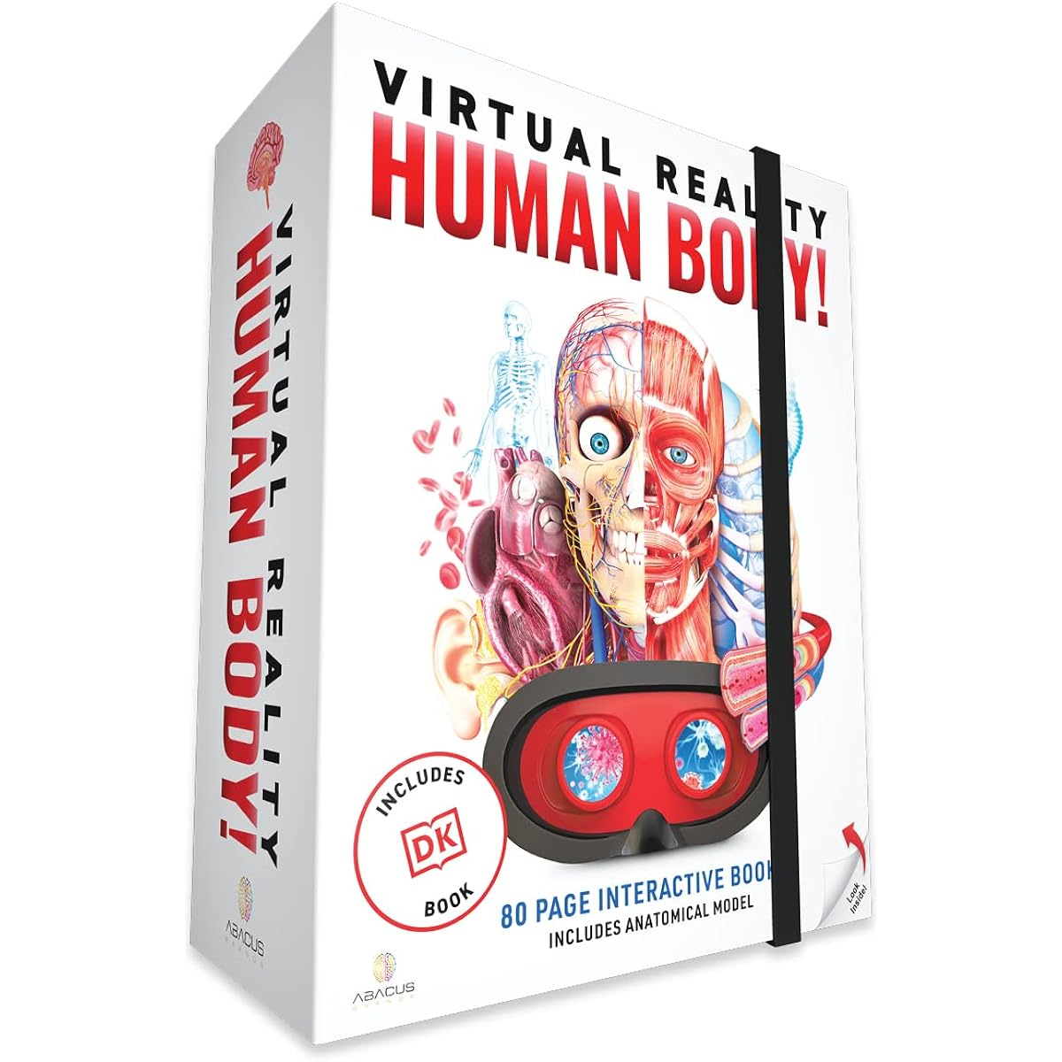 Abacus Brands Virtual Reality Human Body Illustrated Interactive VR Book and STEM Learning Activity Set