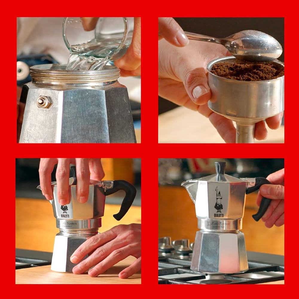 Bialetti Gas Stove Type Coffee Maker 06800 For Mocha Espresso Coffee 9-Cup Silver 06801
