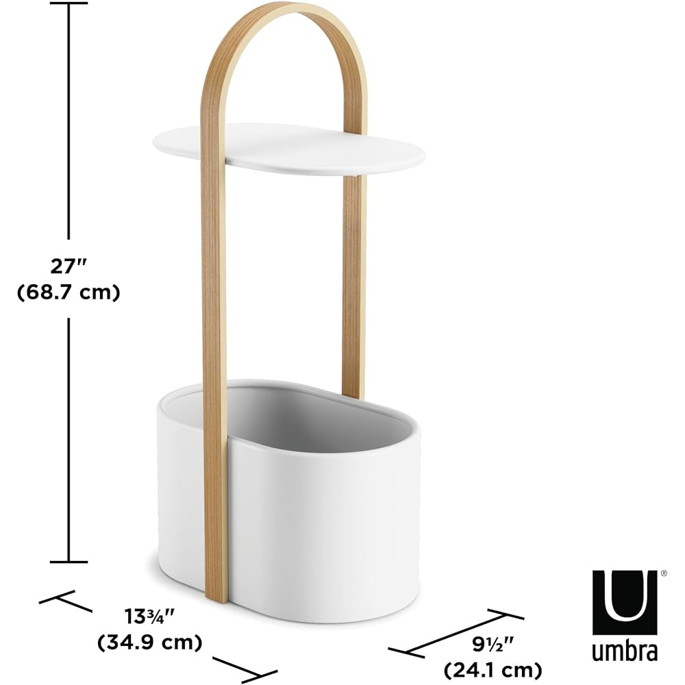umbra HUB Storage Table White x Natural Present Gift Side Table Storage Simple Design Portable HUB 21013760668