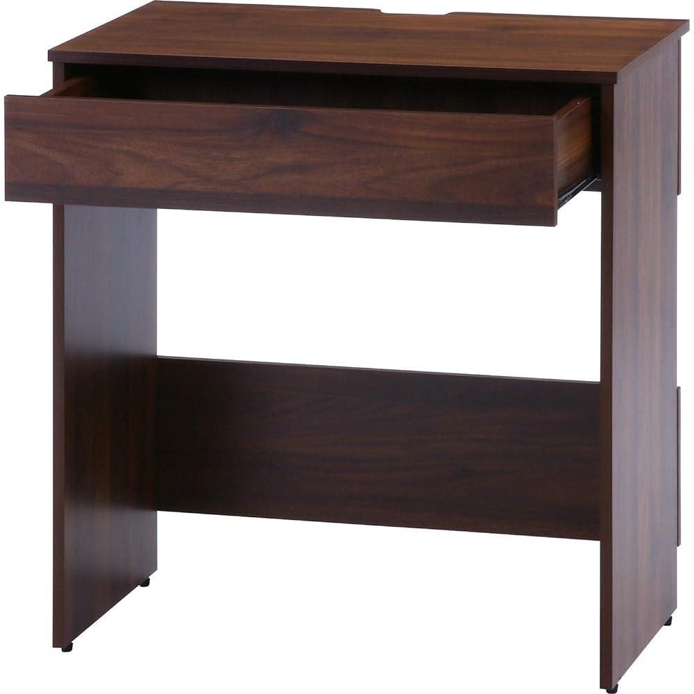 Fuji Boeki Work Desk, Study Desk, Width 70cm, Medium Brown, Storage, No Tools Required, Comes with Adjuster 99393