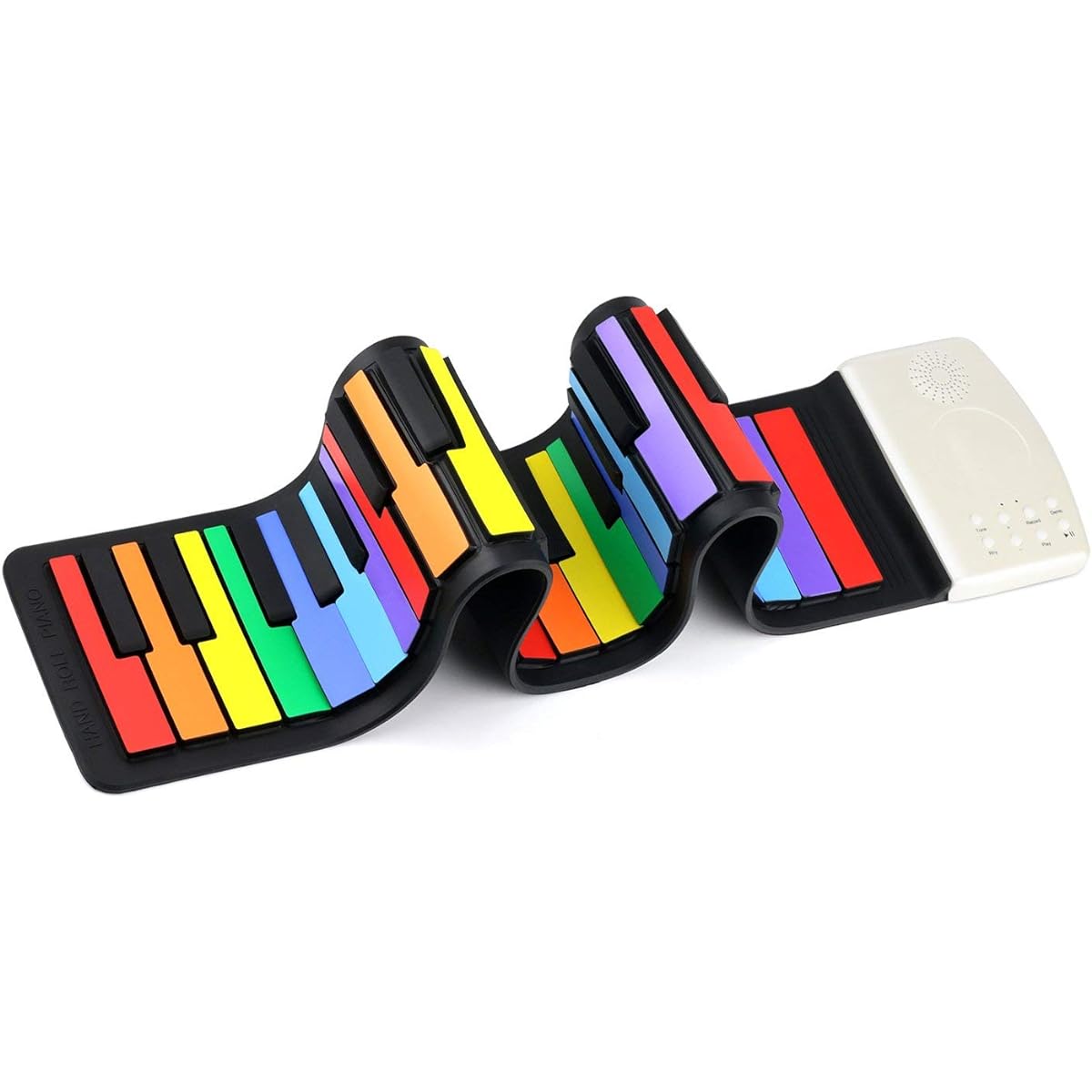 le, Easy to Carry, Toy, Kids, Beginners, Practice, Rainbow Roll-Up, USB Charging, For Kids, Headphones and Karaoke Available, Realistic Sound, Compatible with Earphones and Speakers, For Beginners, For Music Practice, Japanese Instruction Manual Included