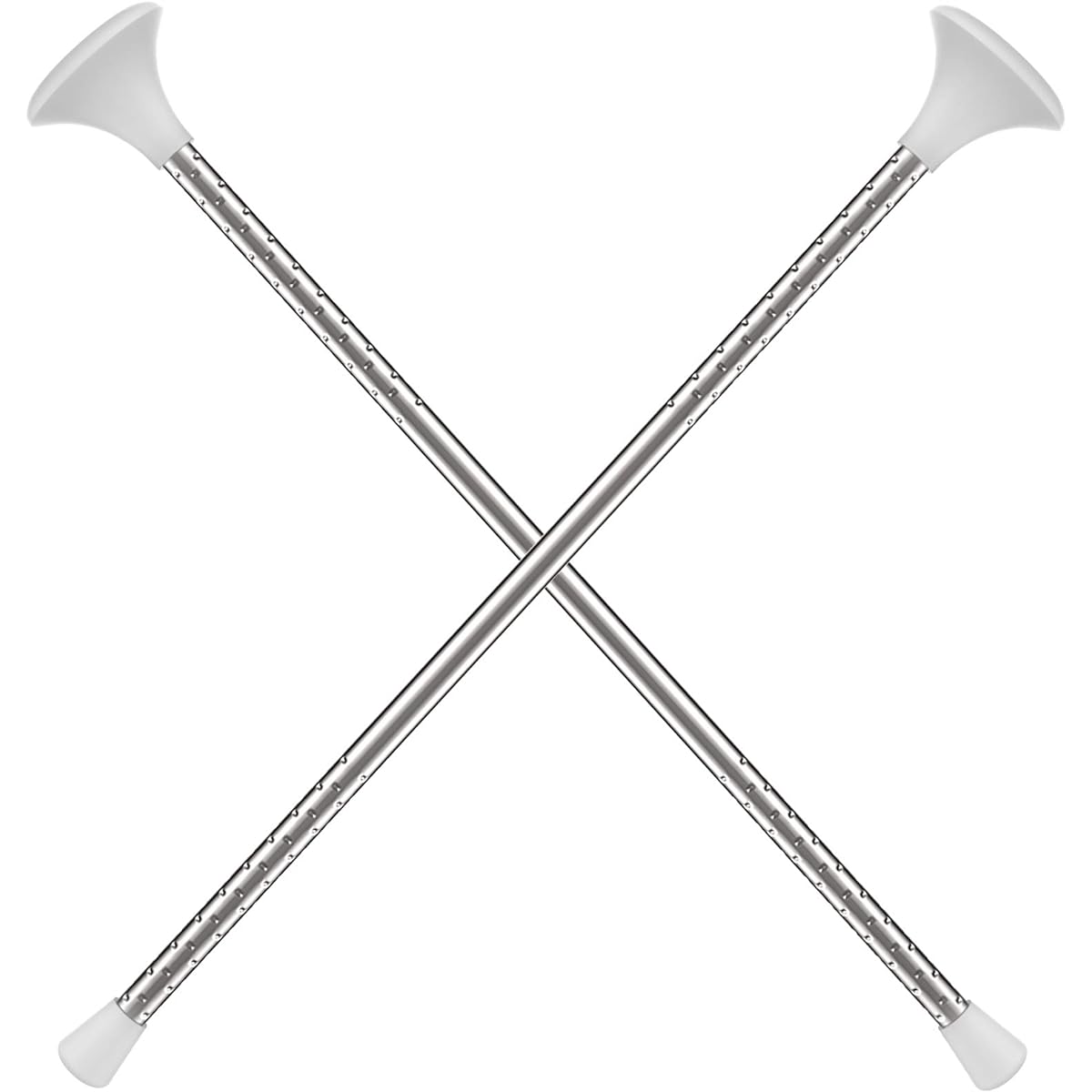 ABOAT 21" White Baton, Spinning Marching Baton, Mini Shaft Baton, Cheerleader Dance Baton (21" 2 Pack, White)