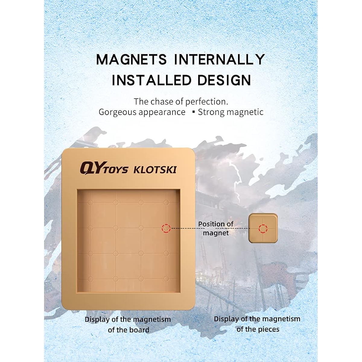 Cuberspeed Magnetized Klotski Puzzle Slide Number Puzzle Puzzle Brain Teaser Toy Tangram Jigsaw Puzzle Intelligence 15 Klotski Puzzle