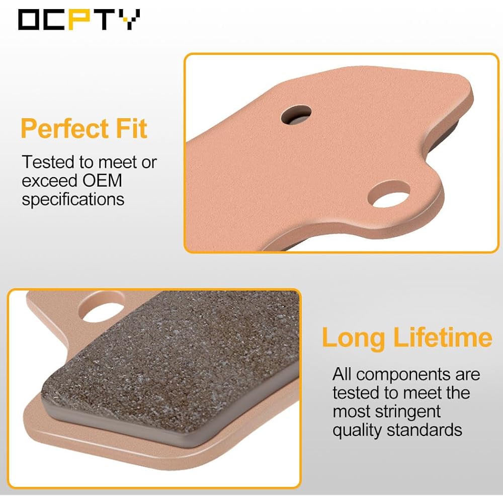 OCPTY Sintered Brake Pads for Harley-Davidson Sportster 883 2006, 2000 01 02 2003, Harley-Davidson Street Glide