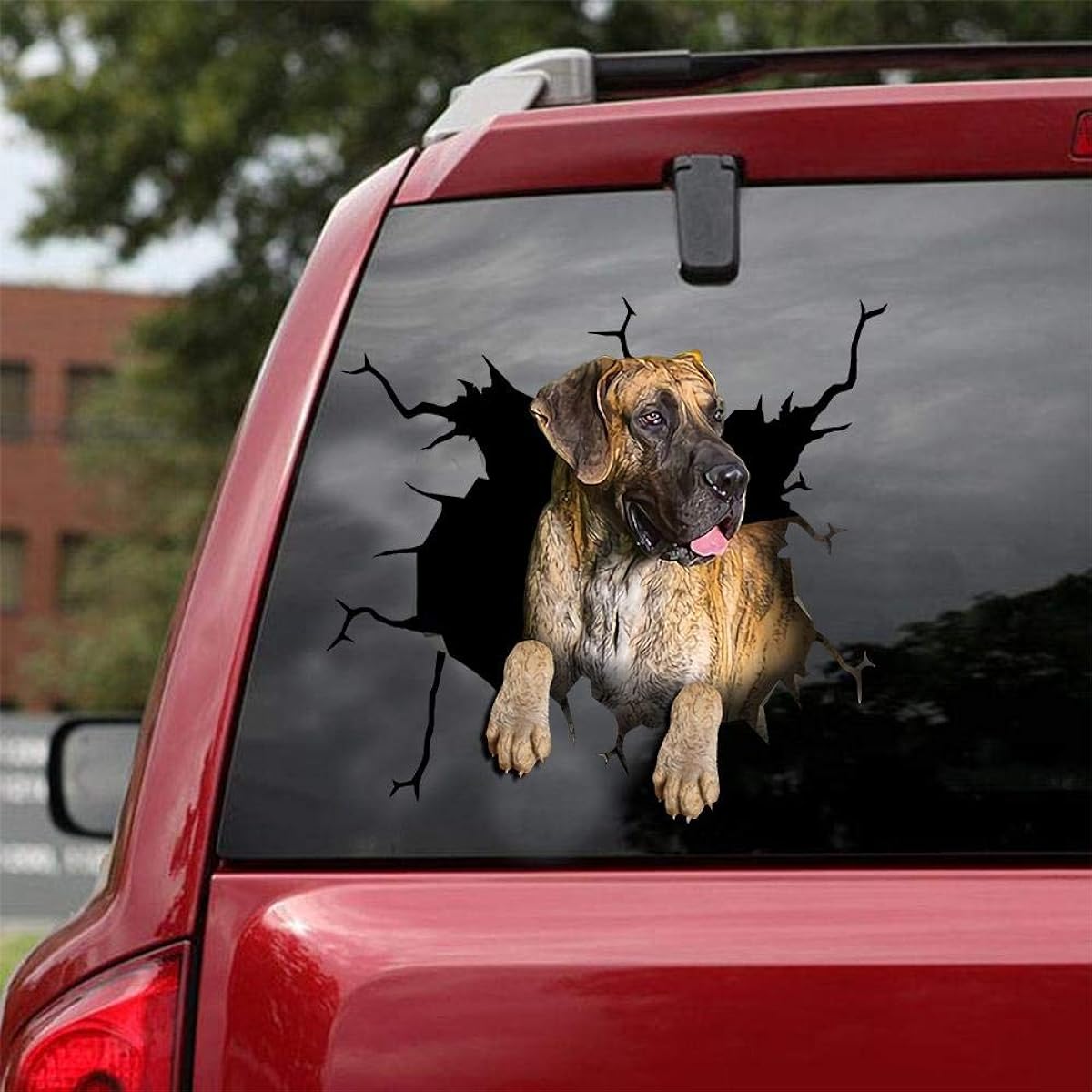 Ocean Gift Great Dane Car Decals Dog Car Stickers Set of 2 Realistic Great Dane Stickers Car Window Wall Series 49 Sizes 10" x 10"