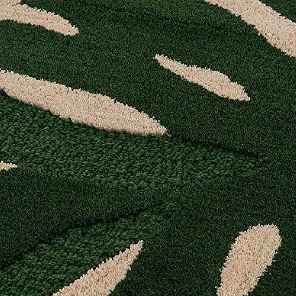 Senko M+home Monstera Toilet Mat Approx. 70 x 70cm Beige Large Size Modern Antibacterial Odor Resistant Made in Japan 26812