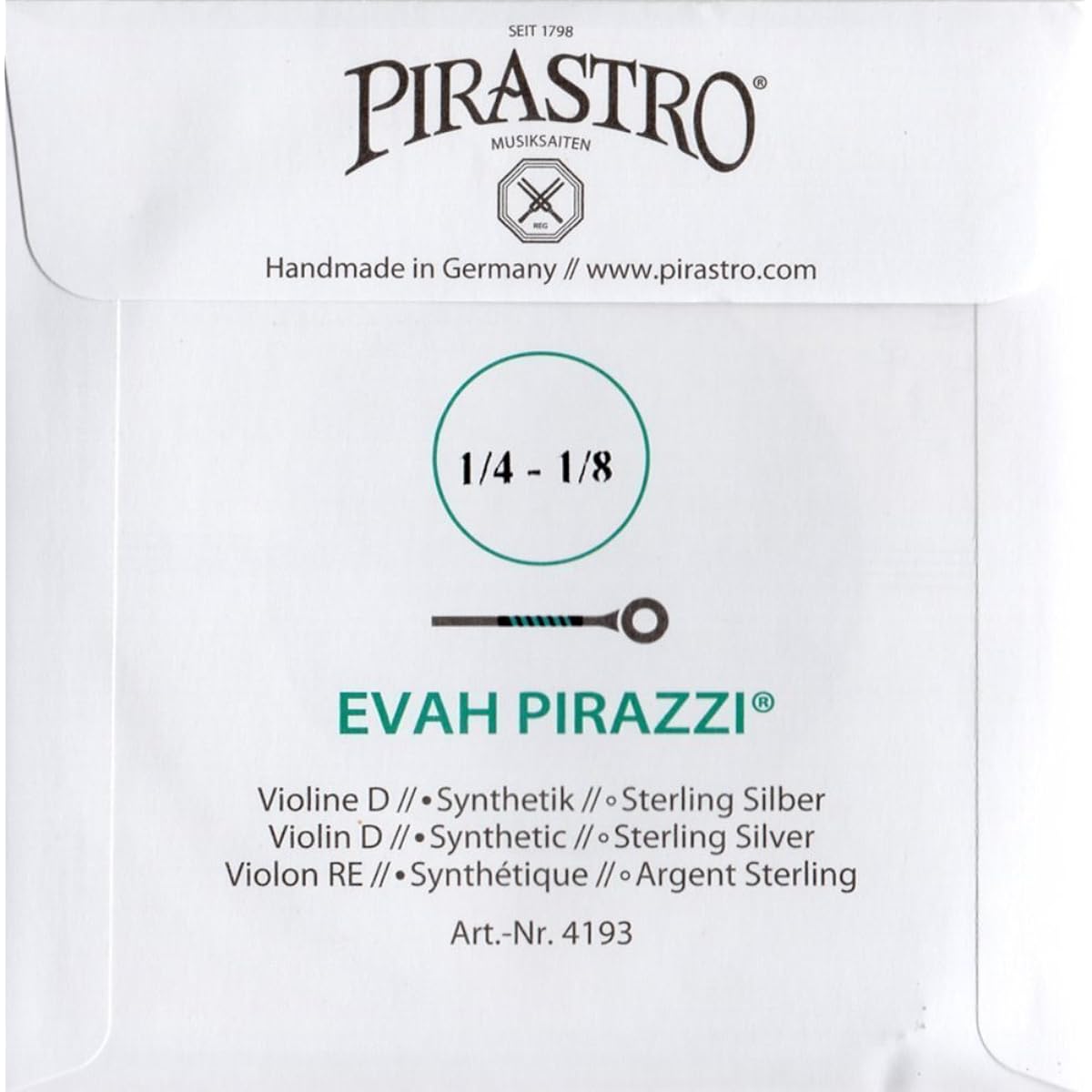 EVAH PIRAZZI Eva Pirazzi fractional violin string set (1/4+1/8)