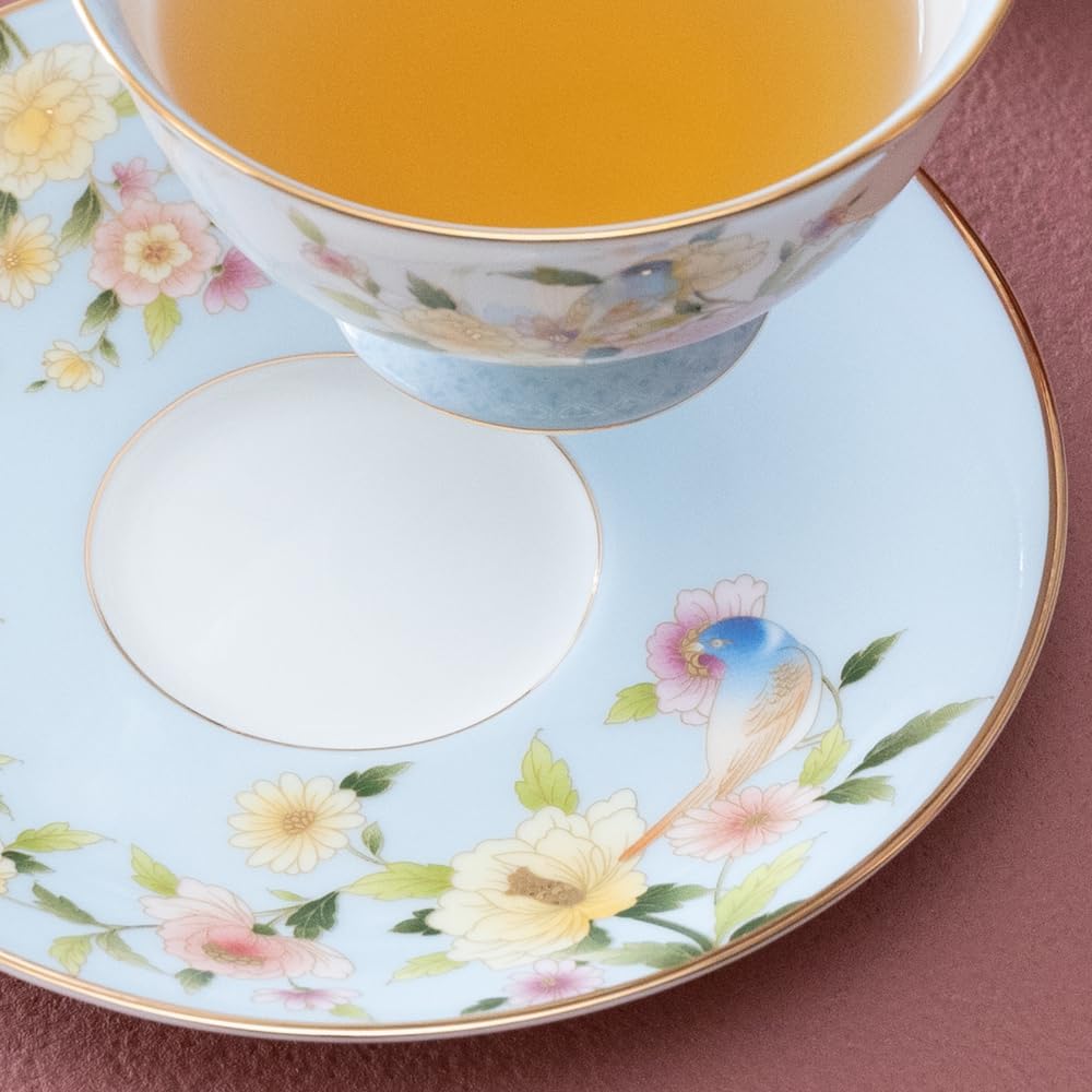 NARUMI Cup Saucer Set Ramage 200cc Blue Floral Pair Tea Coffee Cup & Saucer Cute Stylish Present Gift Box Included 52468-23078
