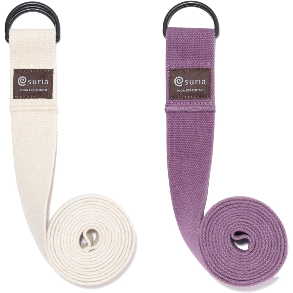 Yoga Strap [suria] Yoga Belt Yoga Goods Pose Assistance Anti-Slip Stability Easy to Carry Exercise Fitness Muscle Training Core Stretching Training
