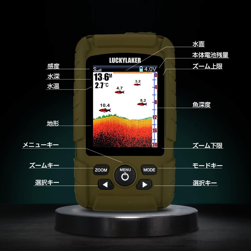 LUCKYLAKER Portable Boat Fish Finder Sea Waterproof Fish Finder Boat Kayak sup Bass Fishing Smelt Fishing Small Fishing