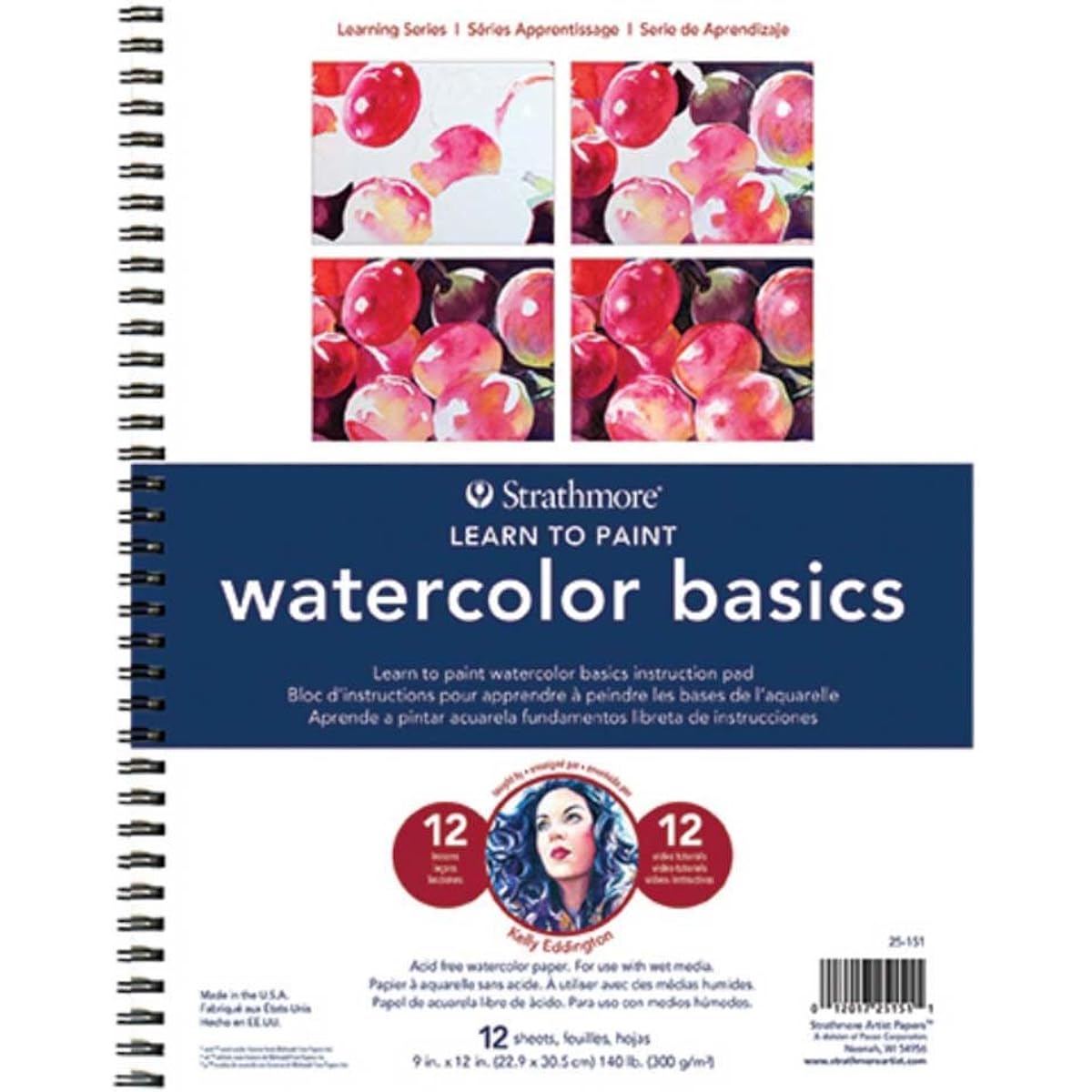 Strathmore Learn To Paint Wire Pad 9"X12"-Watercolor Basics -62251510