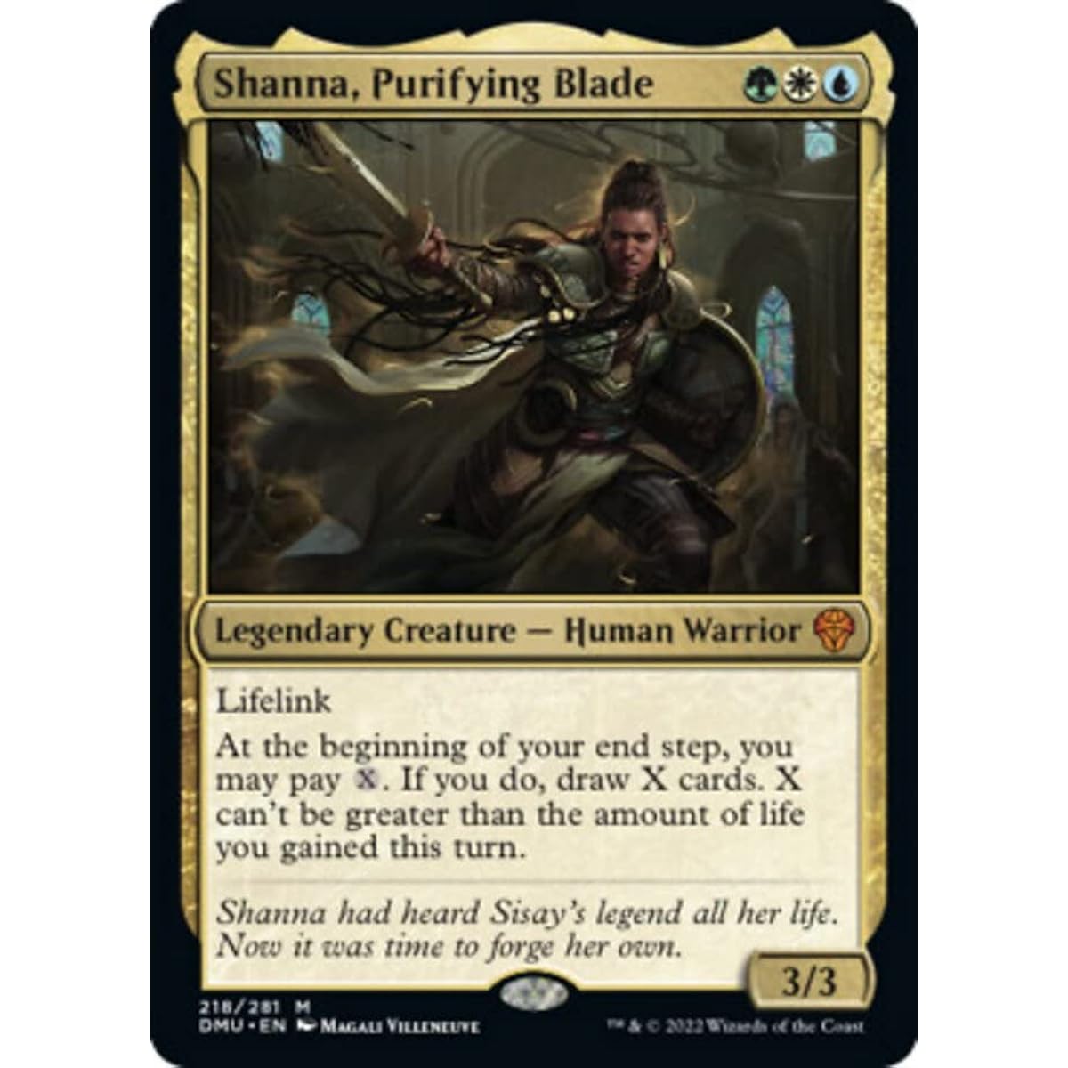 Magic: The Gathering - Shanna Purifying Blade (218) - Dominaria United