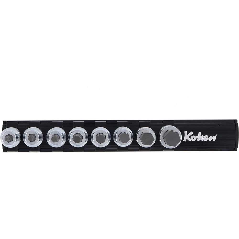 Yamashita Industrial Research Institute Koken Z-EAL 3/8(9.5mm)SQ. Hex bit socket rail set Total length 50mm 8 piece set RS3010MZ/8-L50