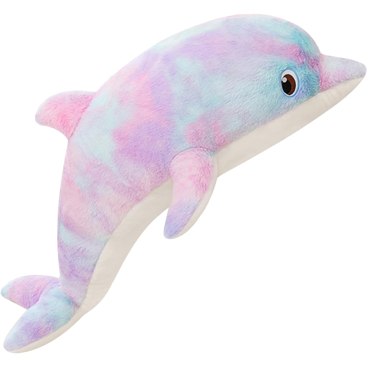LVPU Dolphin Plush Stuffed Animal Pillow Super Soft Sea Animal Plush Toy Doll Stuffed Animal for Kids Sea Creature Gifts (Purple Orchid-19.2 Inch