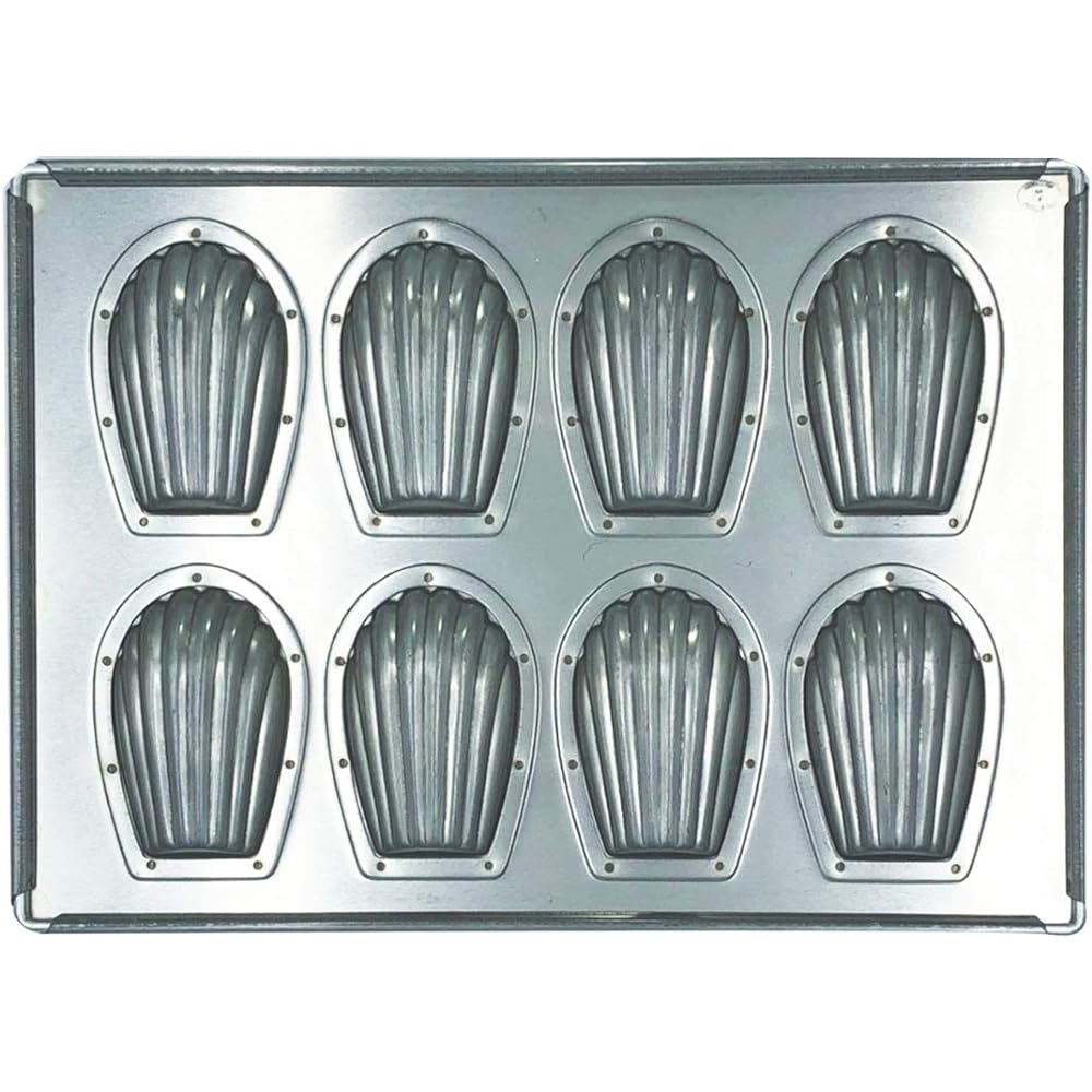 Matsunaga Silicone Processed Silver Madeleine Top Plate 8P MS15