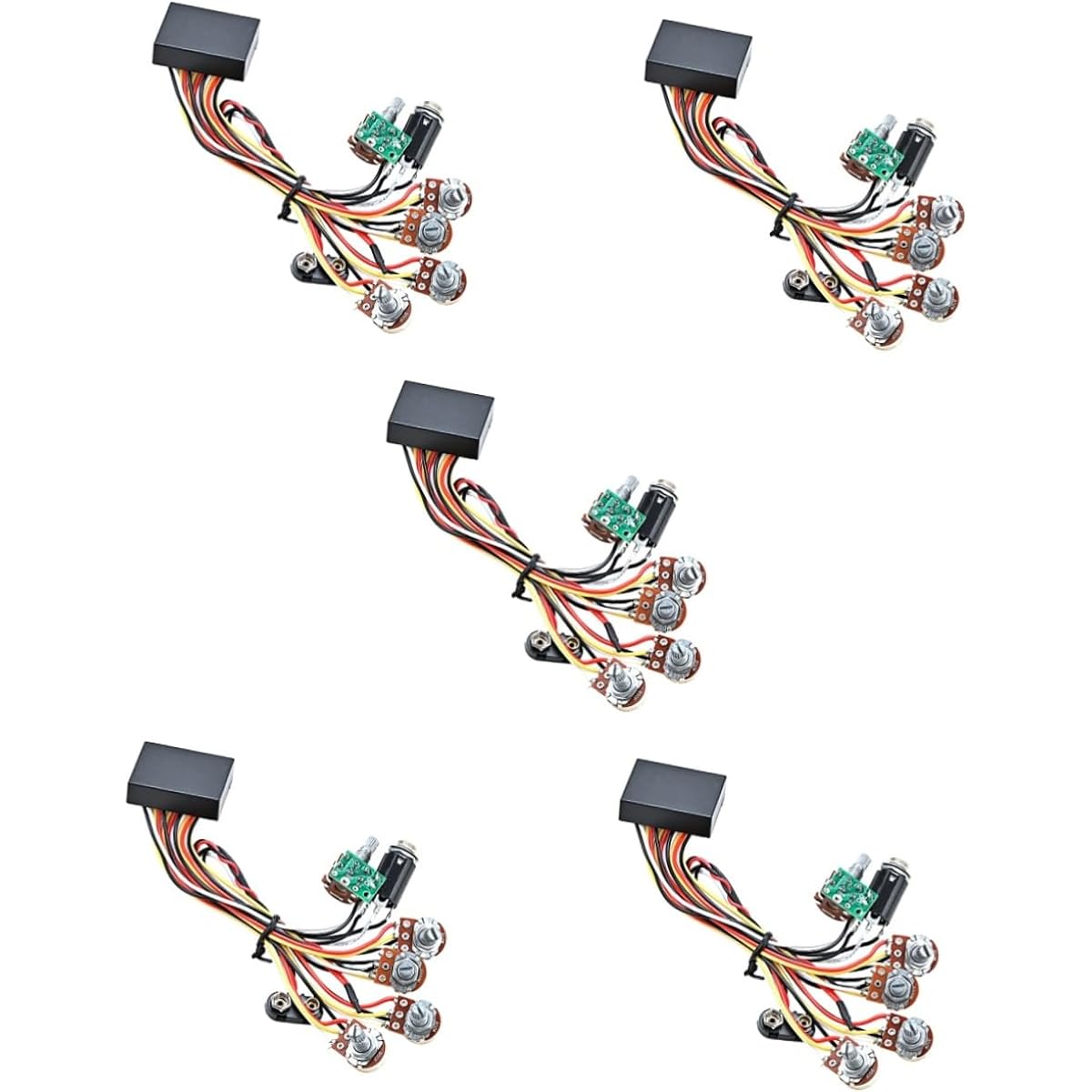 VICASKY 5pcs Bassline Preamp Bass Guitar Guitar Wire Harness Electric Bass Pickup Bass Tone Control Wire Harness Guitar Bass Pickup Guitar