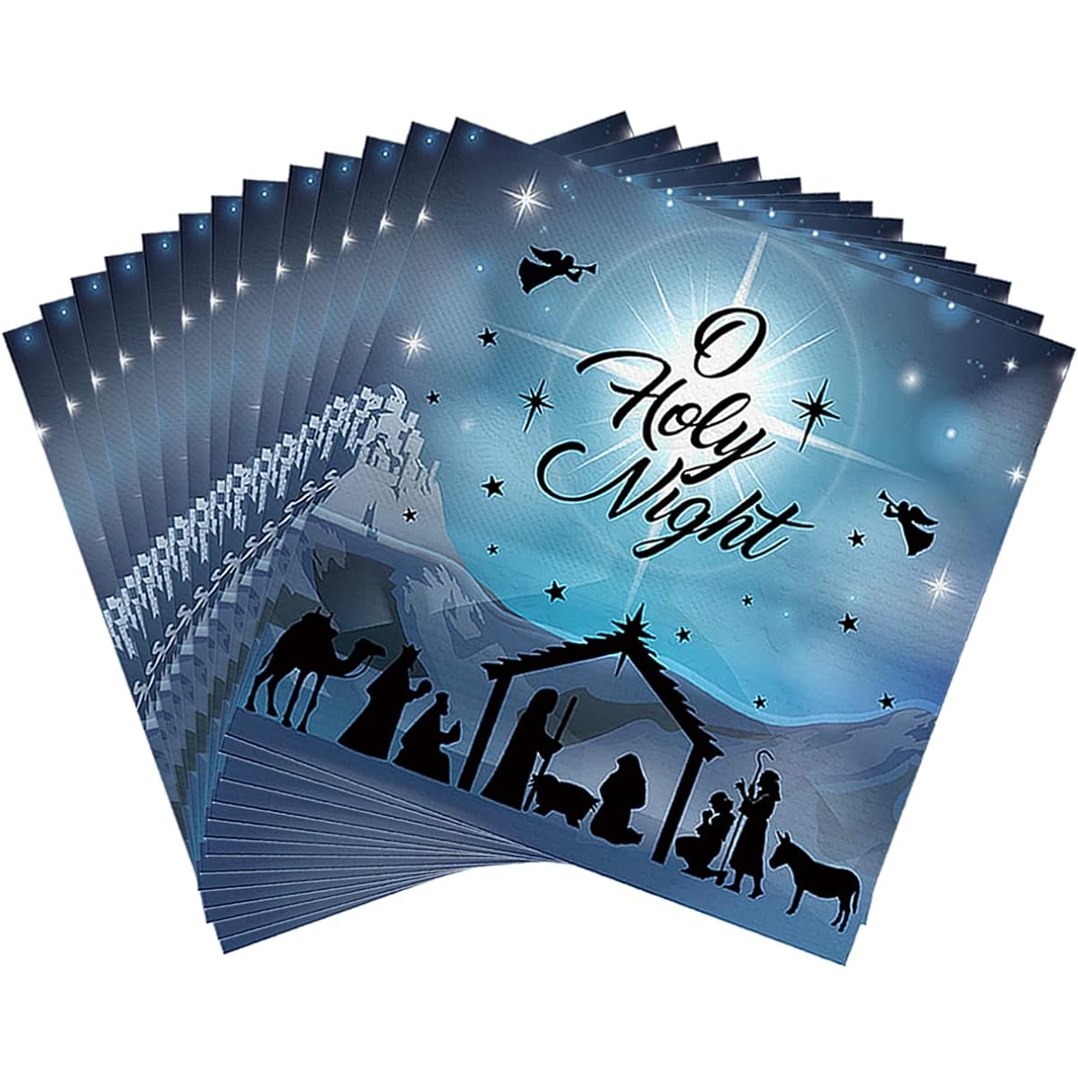 O Holy Night Napkins Christmas Nativity Disposable Napkins Christmas Religious Party Supplies Joy to the World Christmas Party Nativity Scene Decorations