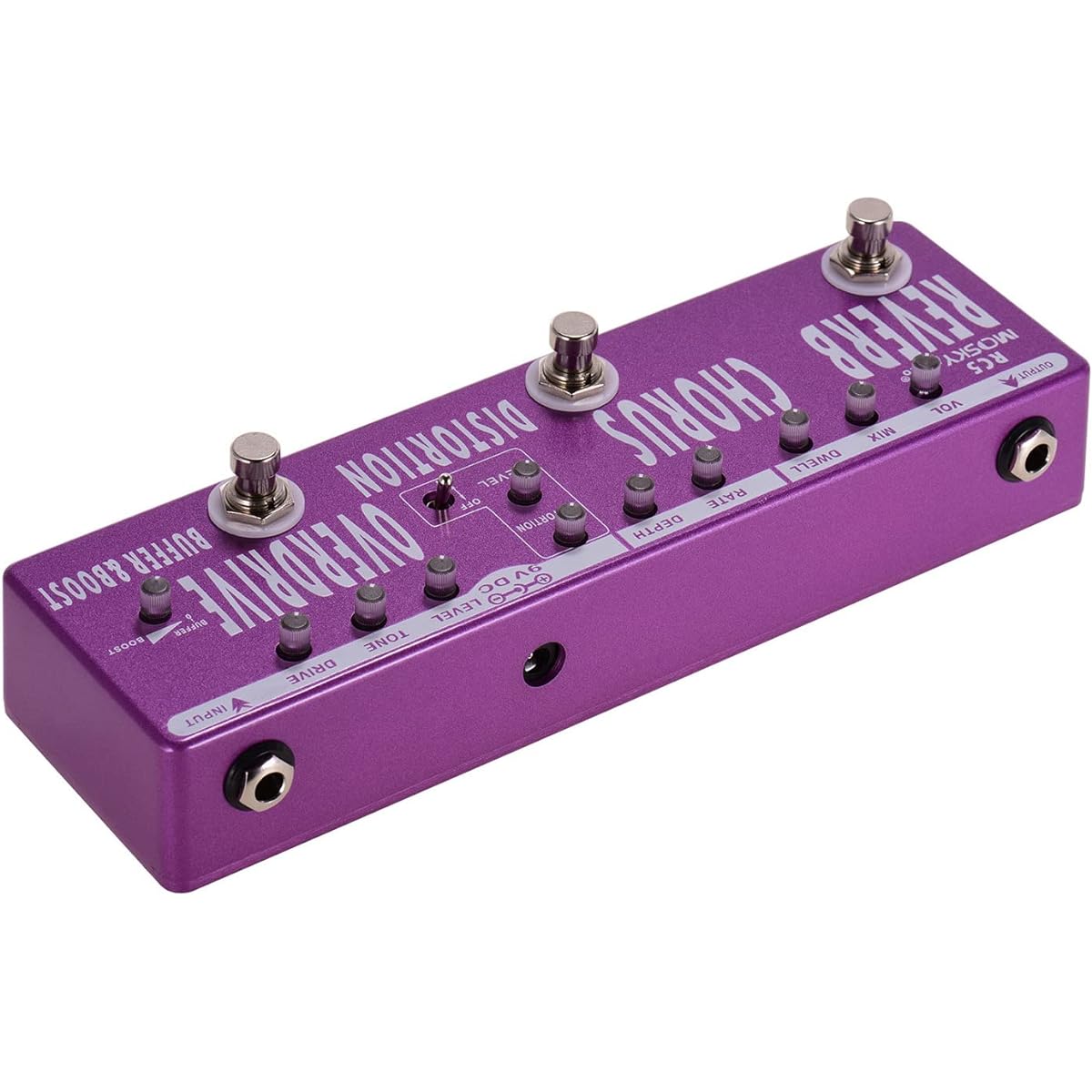 MOSKYAudio Multifunctional Guitar Effect Pedal 6 Effect Pedal 1 Unit Buffer + Booster + Overdrive + Distortion + Chorus + Reverb Effect (RC5)