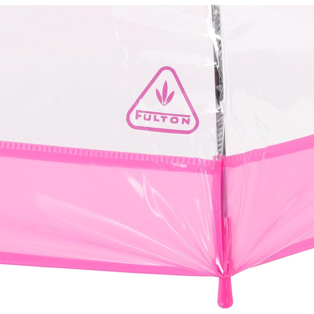[Fulton] MOONBAT Bierdcage Birdcage Umbrella, Long Umbrella, Transparent Umbrella, Women's Gift, Present 21-152-52951-00-32-65 Rose Pink/One Point Logo Rib Length: Approx. 65cm