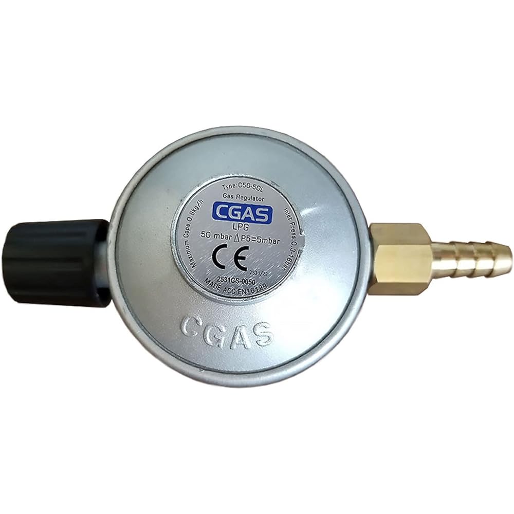 Gas regulator that allows you to use LP gas appliances while camping