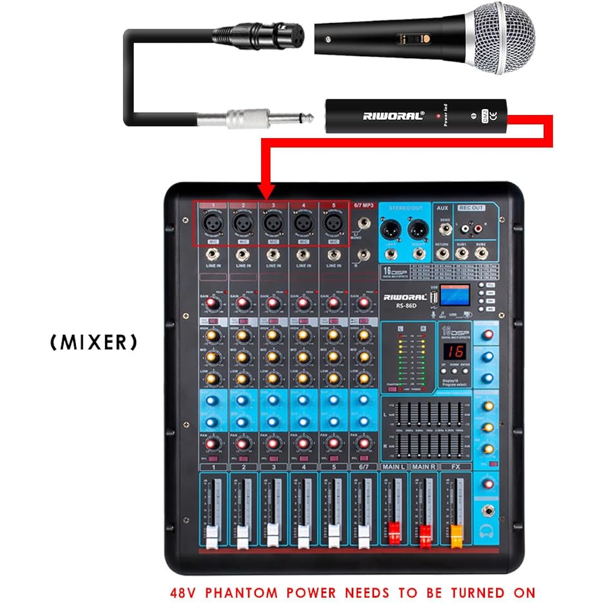Mic Preamp Mic Gain Booster XLR Output for Dynamic and Passive Ribbon Mic Preamps