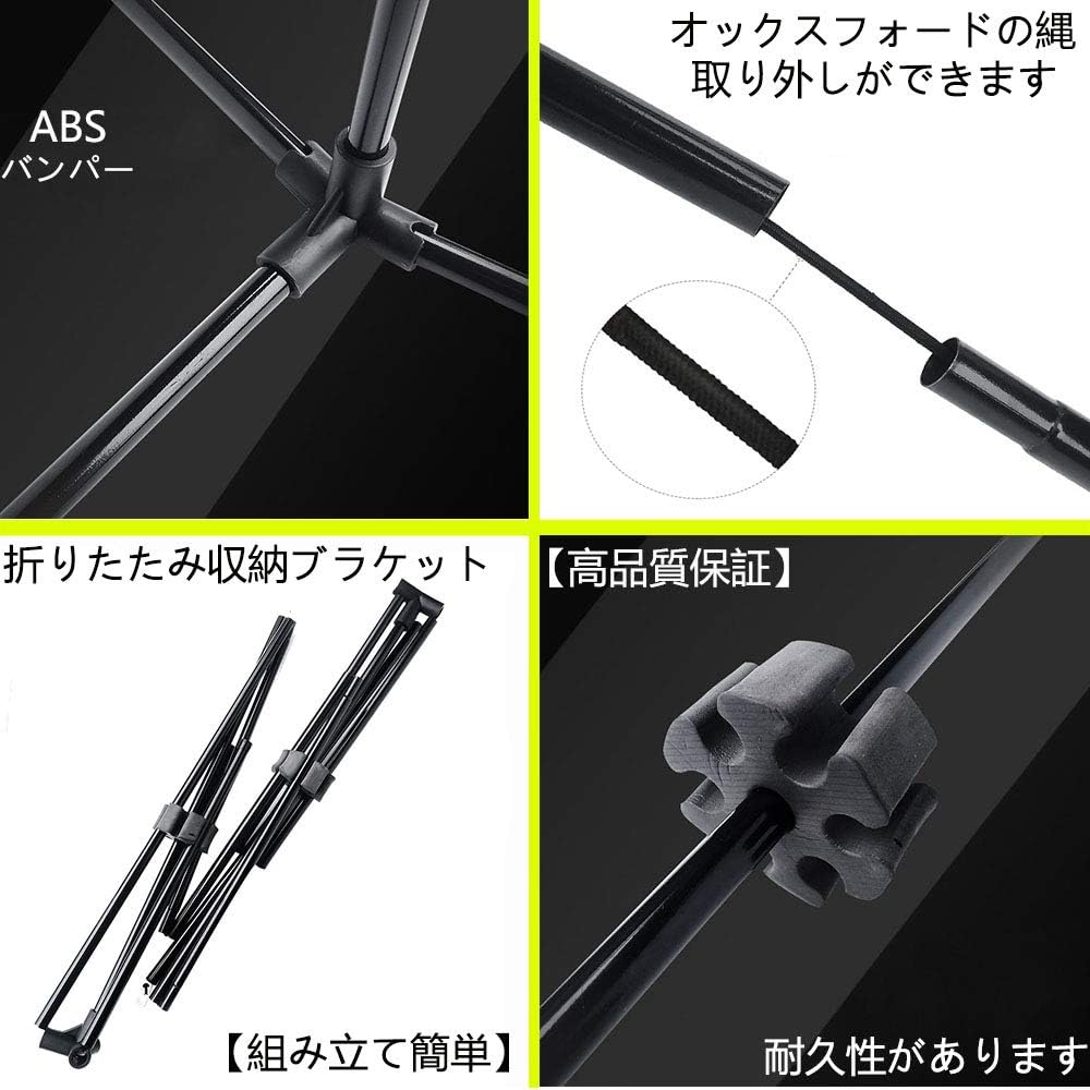 TIKALON Badminton Net for Practice Folding Badminton Net Easy Assembly Compact Portable Ball Net Holder Height Adjustable Badminton Net (Storage Bag Included)