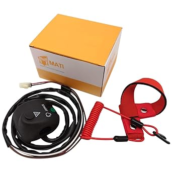 M MATI Handlebar Start Stop Kill Switch Box Aassy & Safety Lanyard for Yamaha WaveRunner 1100 FX1100 WaveRunner 1000 FX1000 WaveRunner 1800 FX1800/FY1800 F1S-68310-01-00