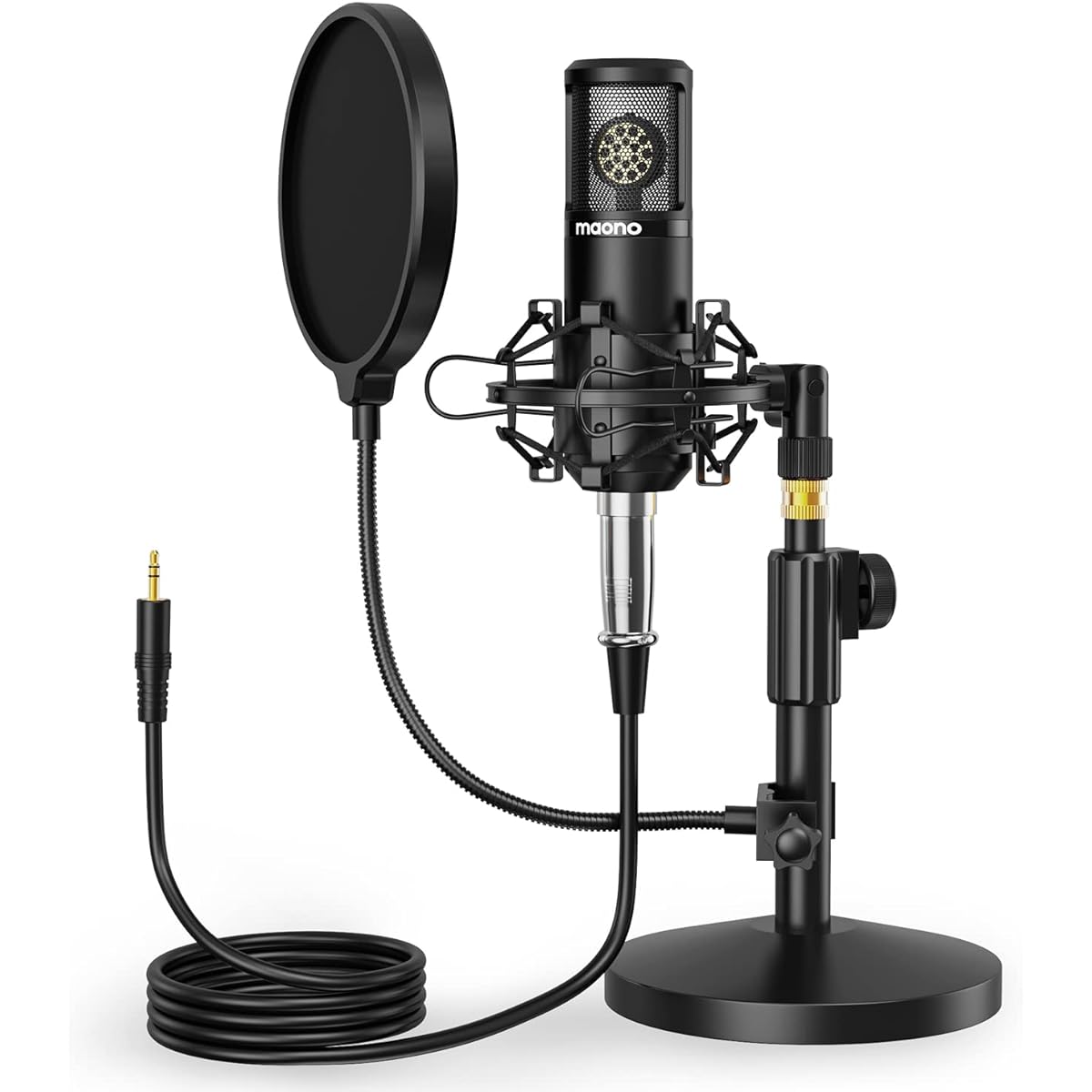 MAONO Condenser Microphone with 25mm Large Diaphragm Professional Cardioid Studio Condenser Recording Microphone 3.5mm XLR for Podcasting/Streaming/Singing/Vocals/Home Studio (AU-PM325T)