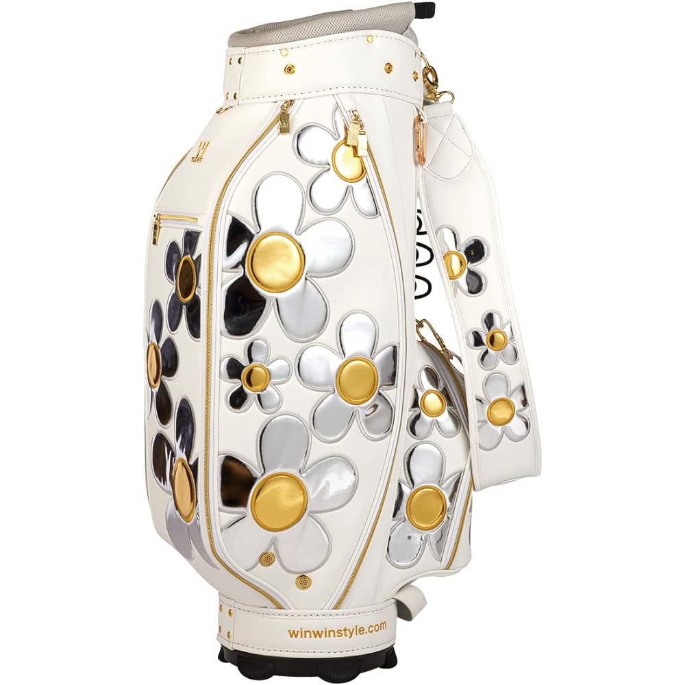 WINWIN STYLE DAISY CART BAG GOLD Version Caddy Bag CB-802 WH