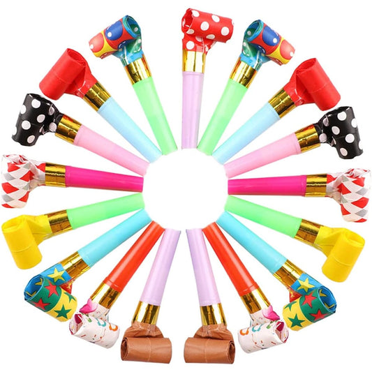 40pcs Party Blowers Noise Makers Party Favors Noise Maker Blow Out Whistles Music Blowouts Party Horns Noise Makers Random Color