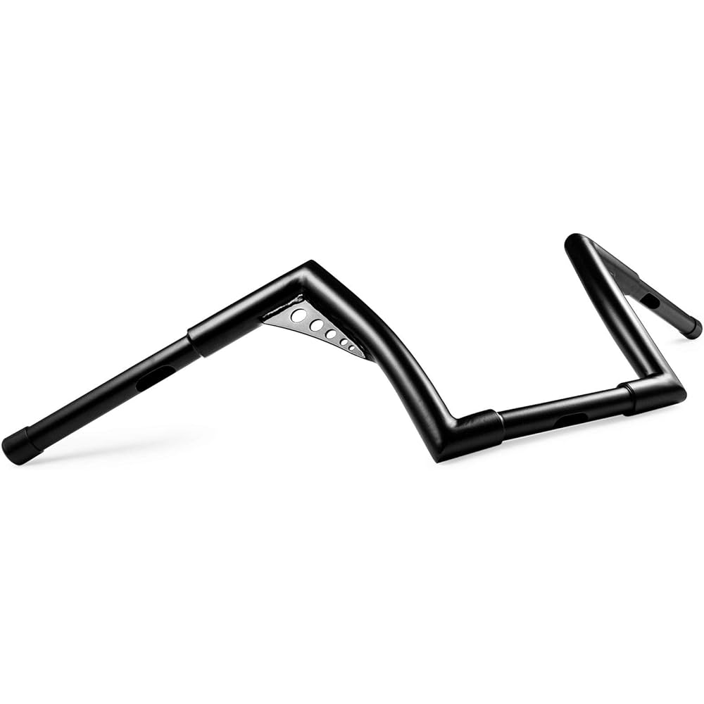 Krator 1.25" Black Handlebar 10" Rise - Fat 1 1/4" Ape Hanger Bar Compatible with Harley-Davidson Softail Fatboy Sport Glide Street Bob Heritage