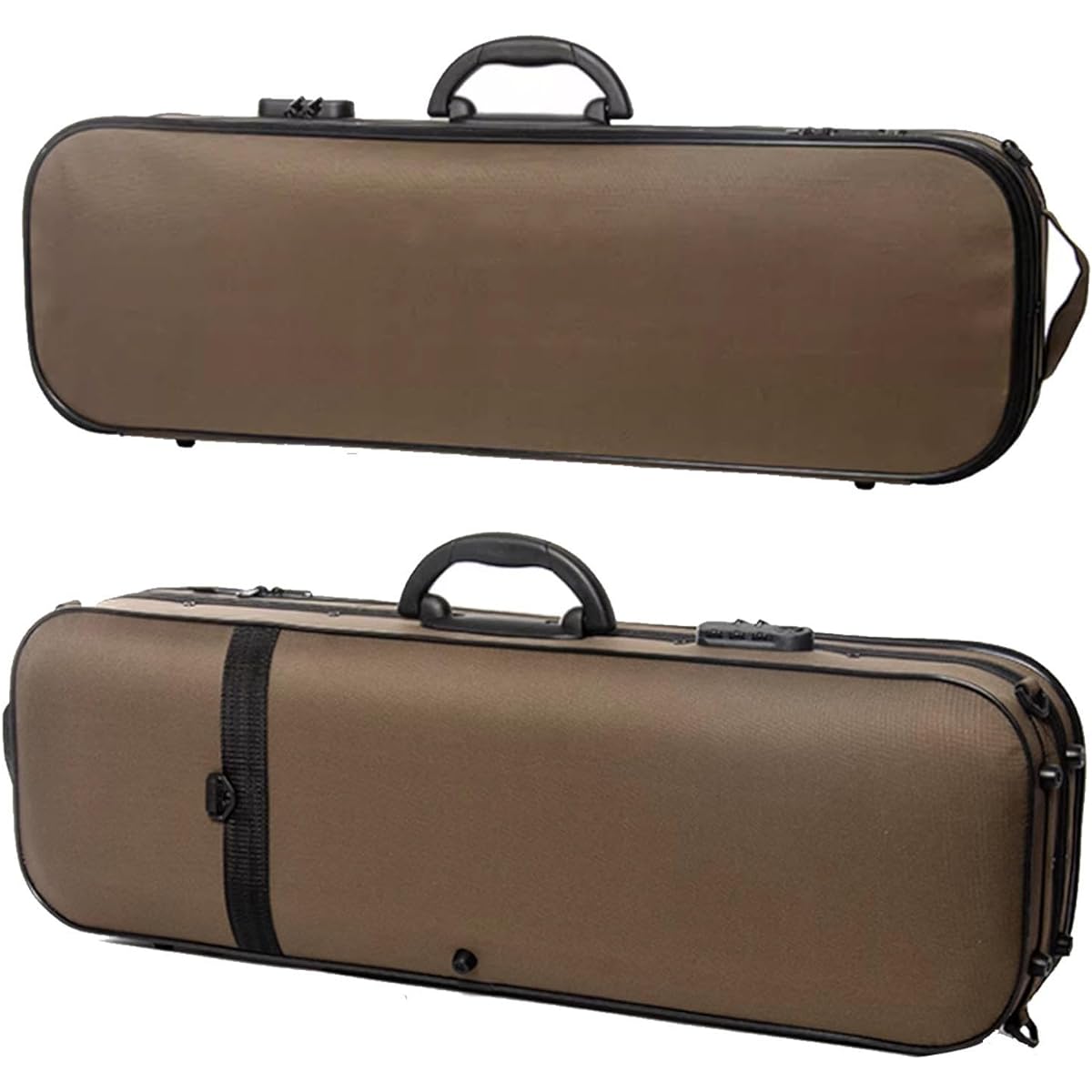 Violin Case, 4/4 Full Size Violin Hard Case, Portable Lightweight Violin Case Backpack Professional with Built-in Hygrometer Handle, Accessory Bag, Oxford Cloth Foam Violin Backpack, Violin Storage Case, Black