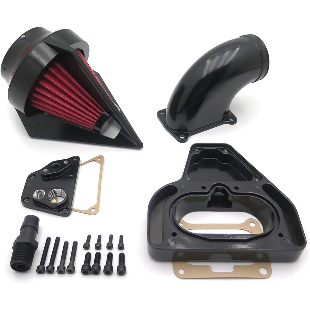 HTTMT- Gloss Black Diamond Air Cleaner Intake Kit 2002-2009 Vtx 1800 R S C N F [P/N:MT234C-GBK]