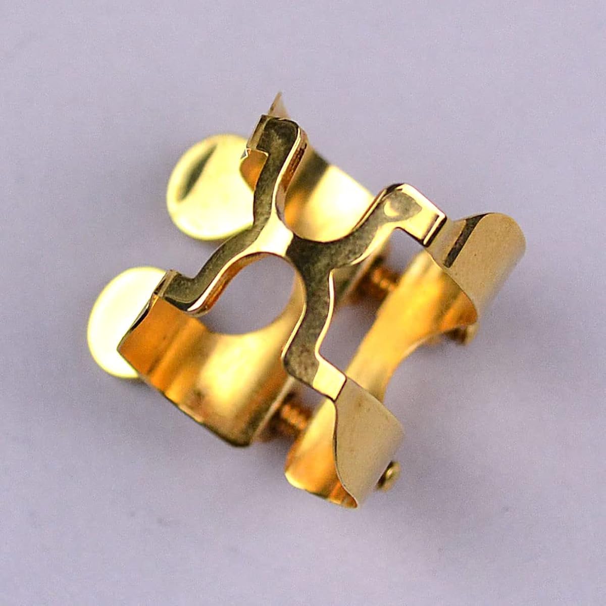 HARRISON AD/GP Gold Plated Metal Dukov Alto Saxophone Ligature Harrison