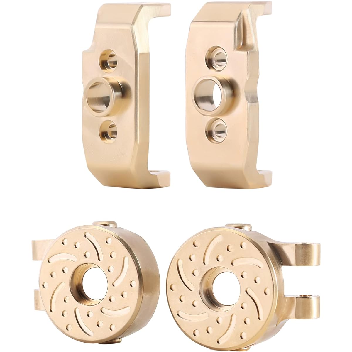 HOTSTORM Upgrade Parts for TRX4M Brass Steering Block Knuckle and Caster Block C-Hub 1/18 RC Crawler Upgrade
