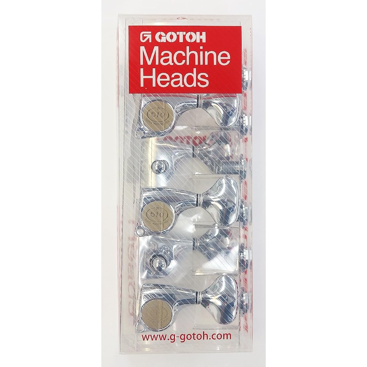 GOTOH Guitar Peg, L5 Button, 3+3, Chrome (02012CX) SGL510-L5-3+3-C