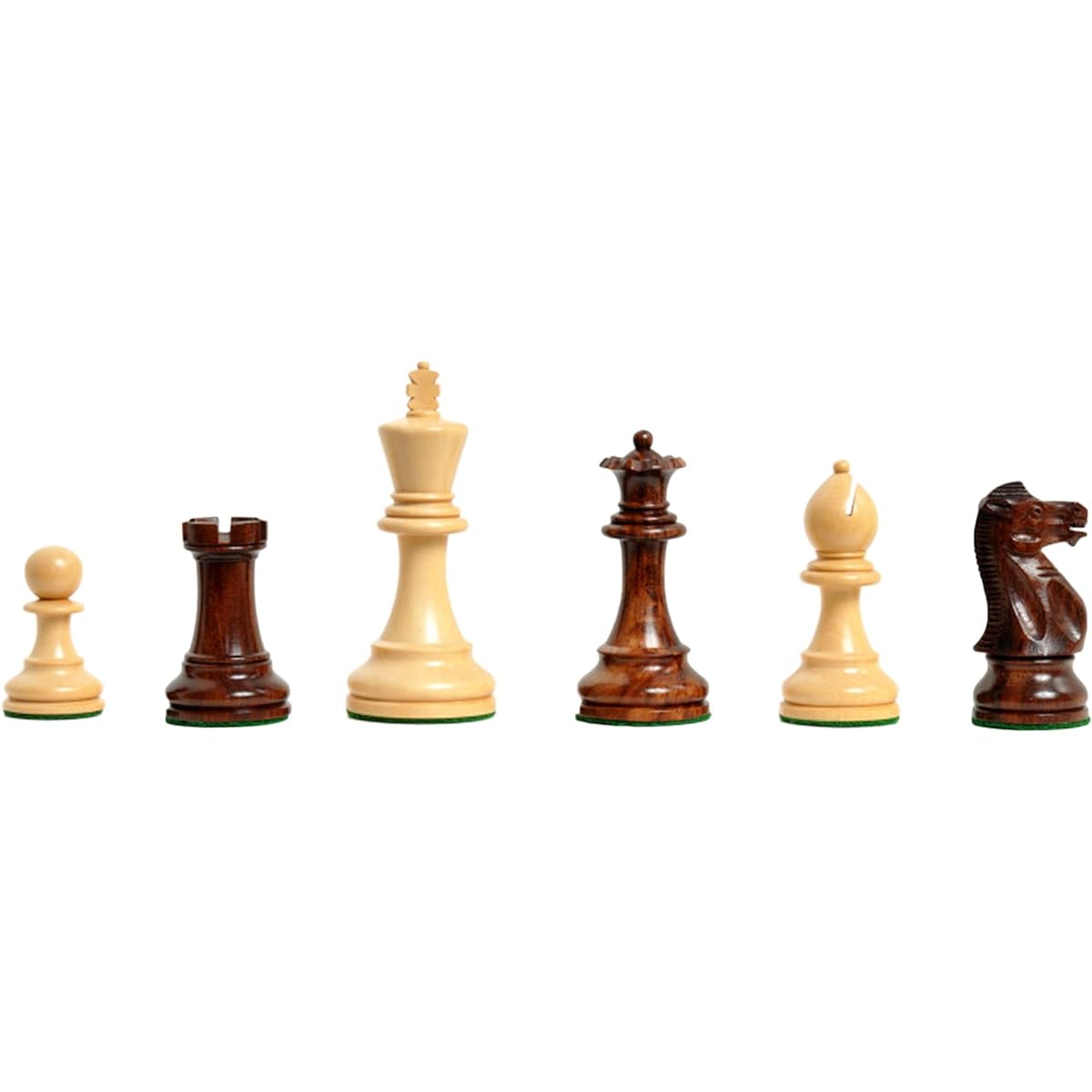 The House of Staunton - Grandmaster II Series Chess Pieces - 4.0" King - Anjou and Natural Boxwood