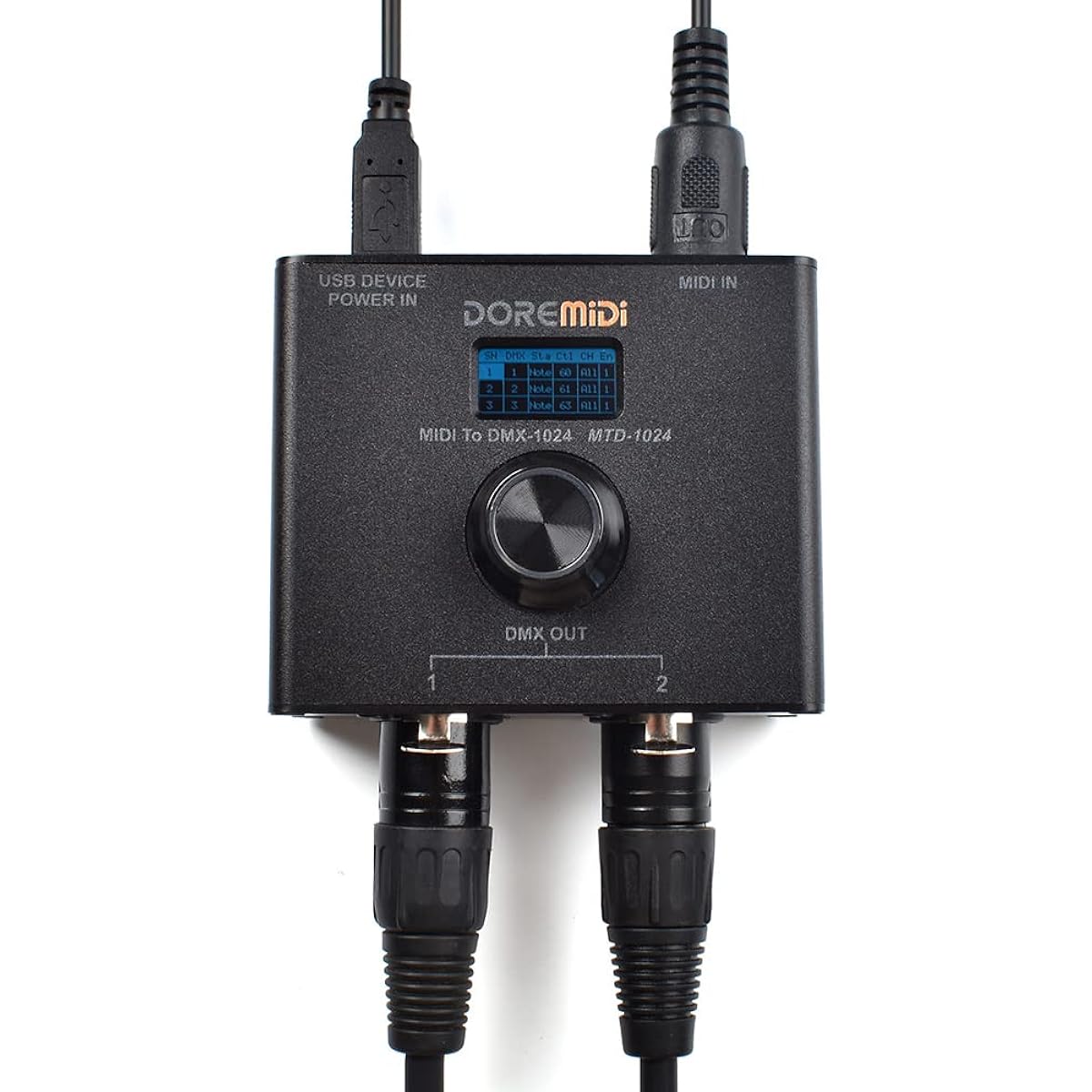 DOREMiDi MIDI to DMX Controller (MTD-1024) Can convert MIDI messages to DMX messages