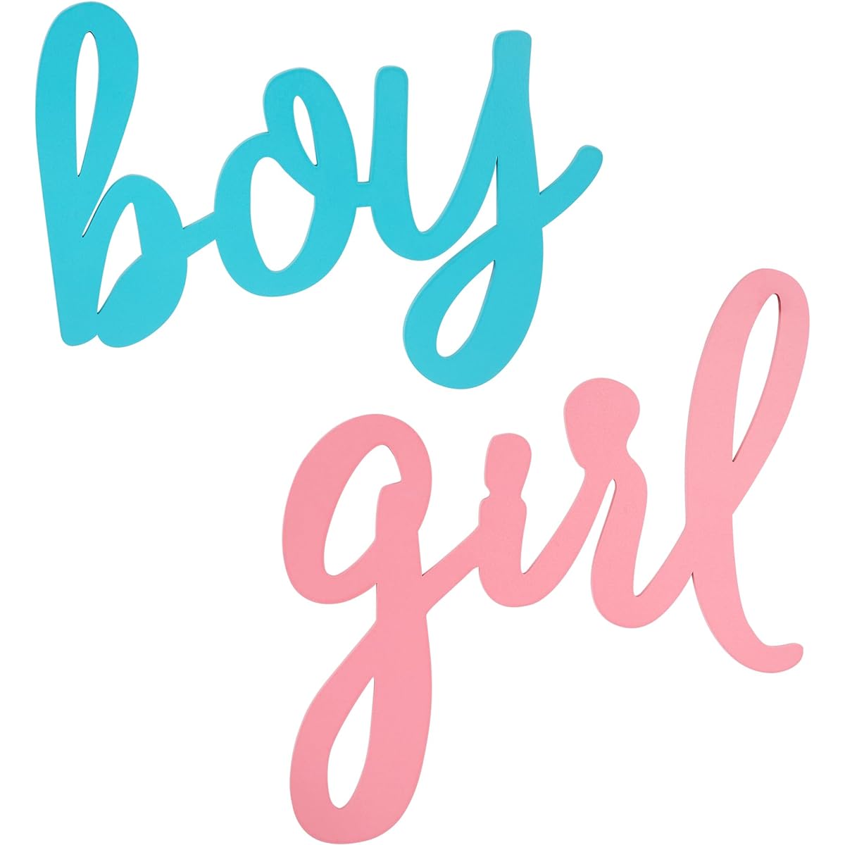 Gender Reveal Party Backdrop Decorations - Boy or Girl Sign (Wooden/Blue and Pink), Baby Shower Party Decorations