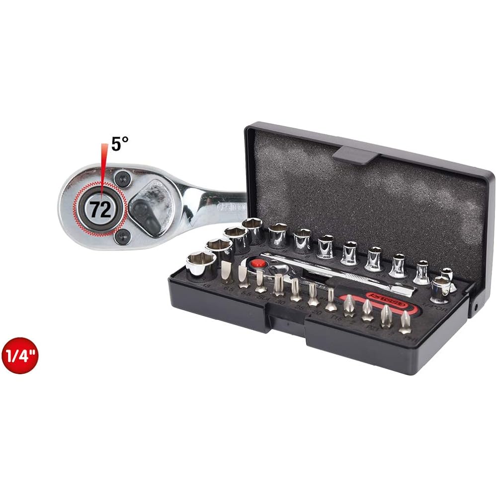 KS TOOLS 1/4" CHROMEplus Socket set 26 pcs 918.0626