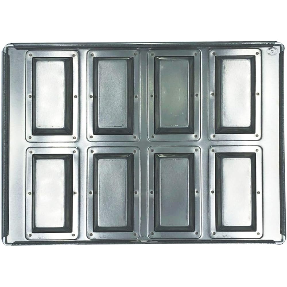Matsunaga Seisakusho Silicone Processed Silver Financier Top Plate 8P MS23