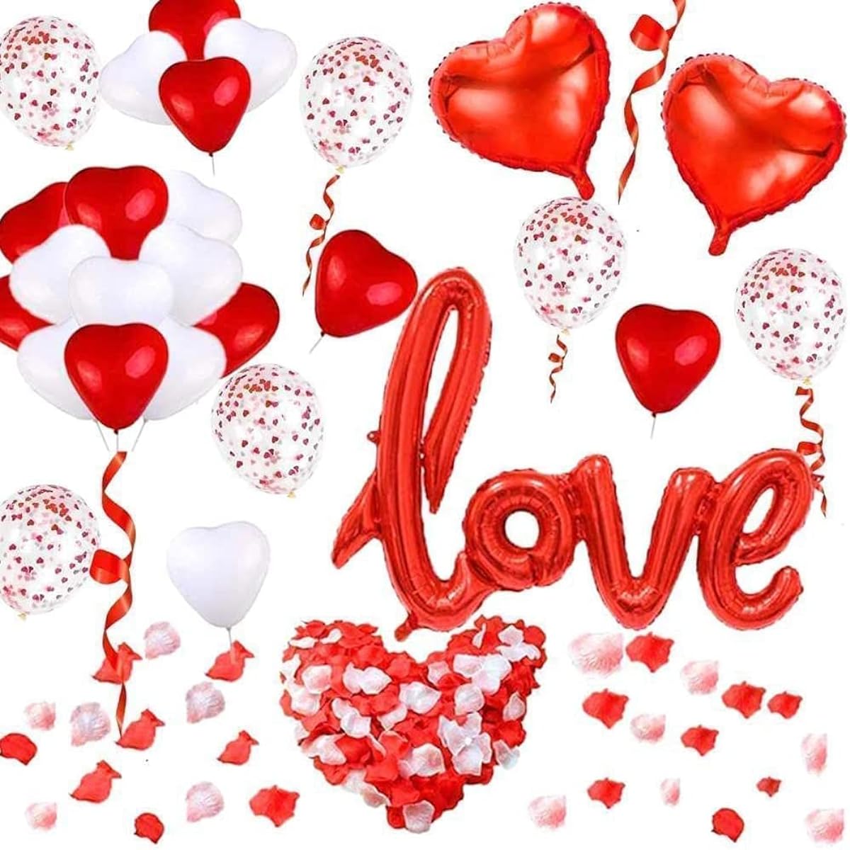Ochine Valentine's Day Decorations Party Balloon Kit, Valentine's Day Balloons, Heart Foil Balloons for Valentine's Day Decorations Birthday Party Wedding Mother's Day Celebration Holiday Show