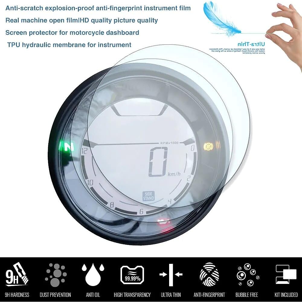 DEMUR Motorcycle Speedometer Cluster Scratch Protection Film Screen Protector Ducati Scrambler 400 800 2017 2015 2016 2018-2022 Dashboard Screen Protector (Size : 5 PCS)