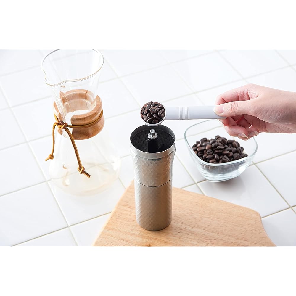 Kawasaki Synthetic Resin Hand Ground Coffee Mill MILLU SUS Coffee Mill Hammered Made in Japan MI-031