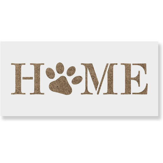 Paw Print Stencil Template for Home Walls and Crafts - Reusable Stencils for Painting Small & Large Sizes