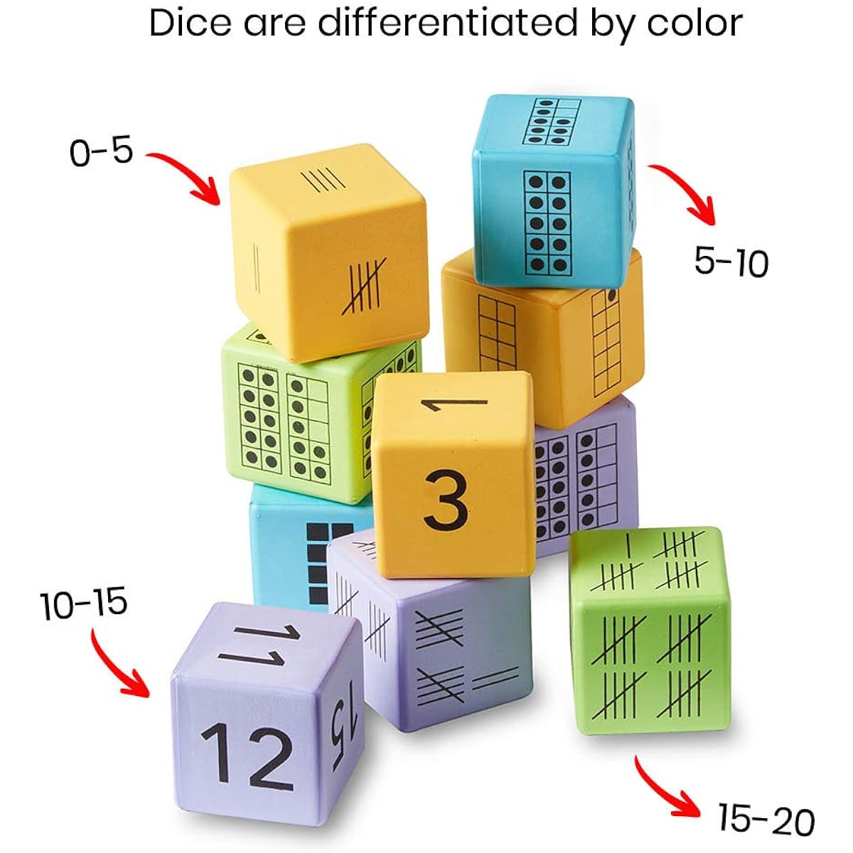ETA hand2mind Multiple Expression Dice (Set of 16)