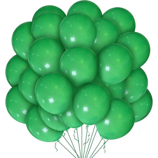 50pcs Green Balloons Party Balloons 50pcs Latex Matte Green Balloons Forest Green Balloons Jungle Garden Summer Graduation Wedding Dark Green Balloons Party Decoration Supplies