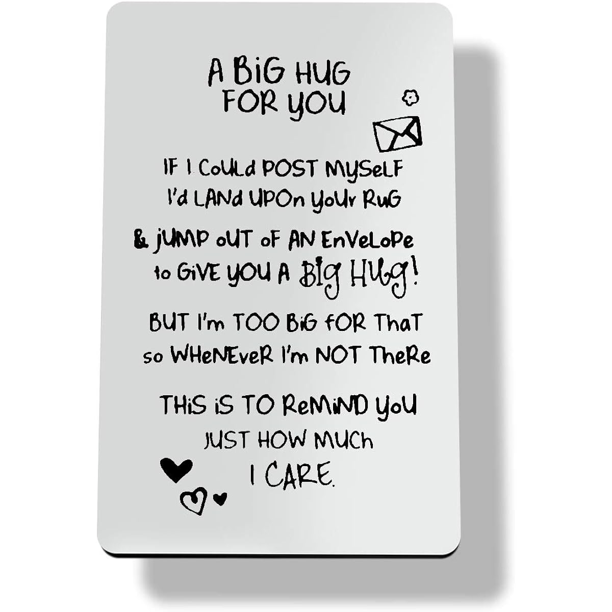 Engraved Wallet Card Inserts for Men Husband Gifts Boyfriend Gifts This Is to Remind You Just How Much I Care Him Mini Love Notes Husband Anniversary Cards Christmas Birthday Gifts for Wife Girlfriend Gifts